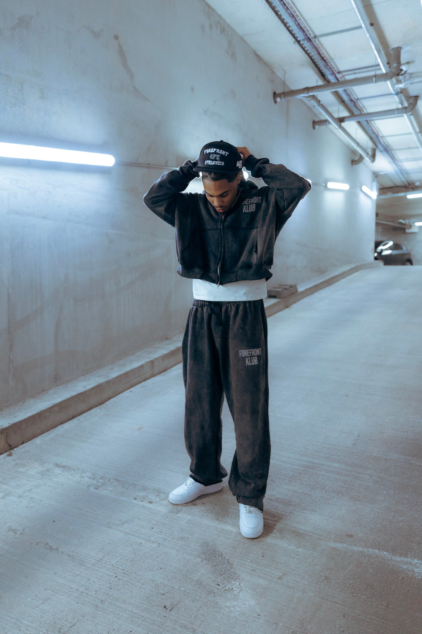 4FK WASHED GREY HOODIE