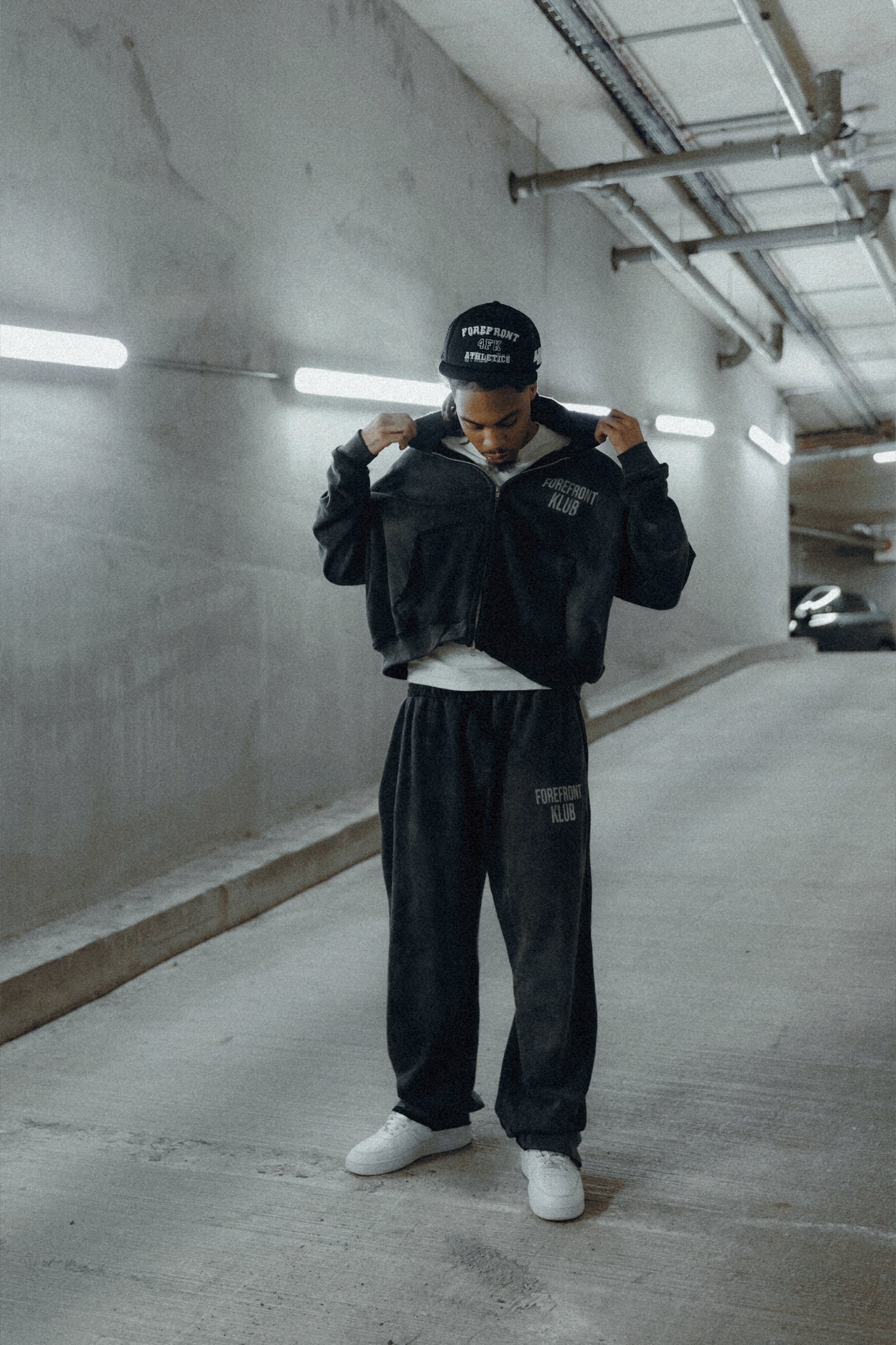 4FK WASHED GREY HOODIE