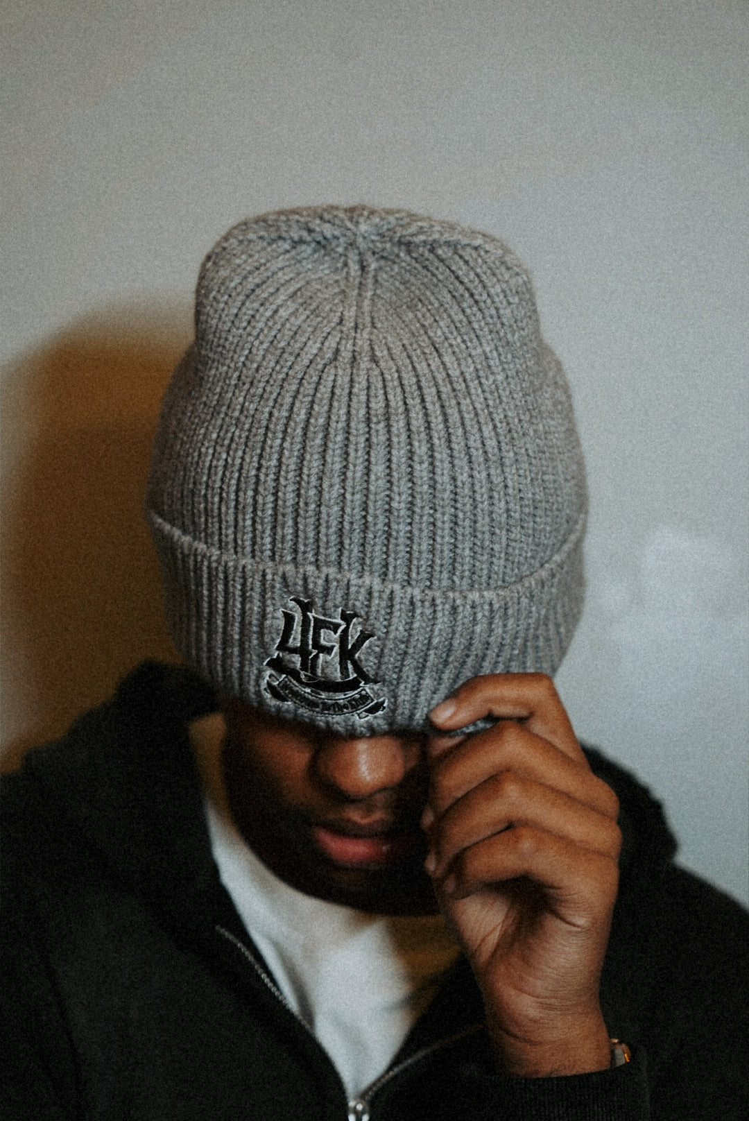 4FK GREY BEANIE